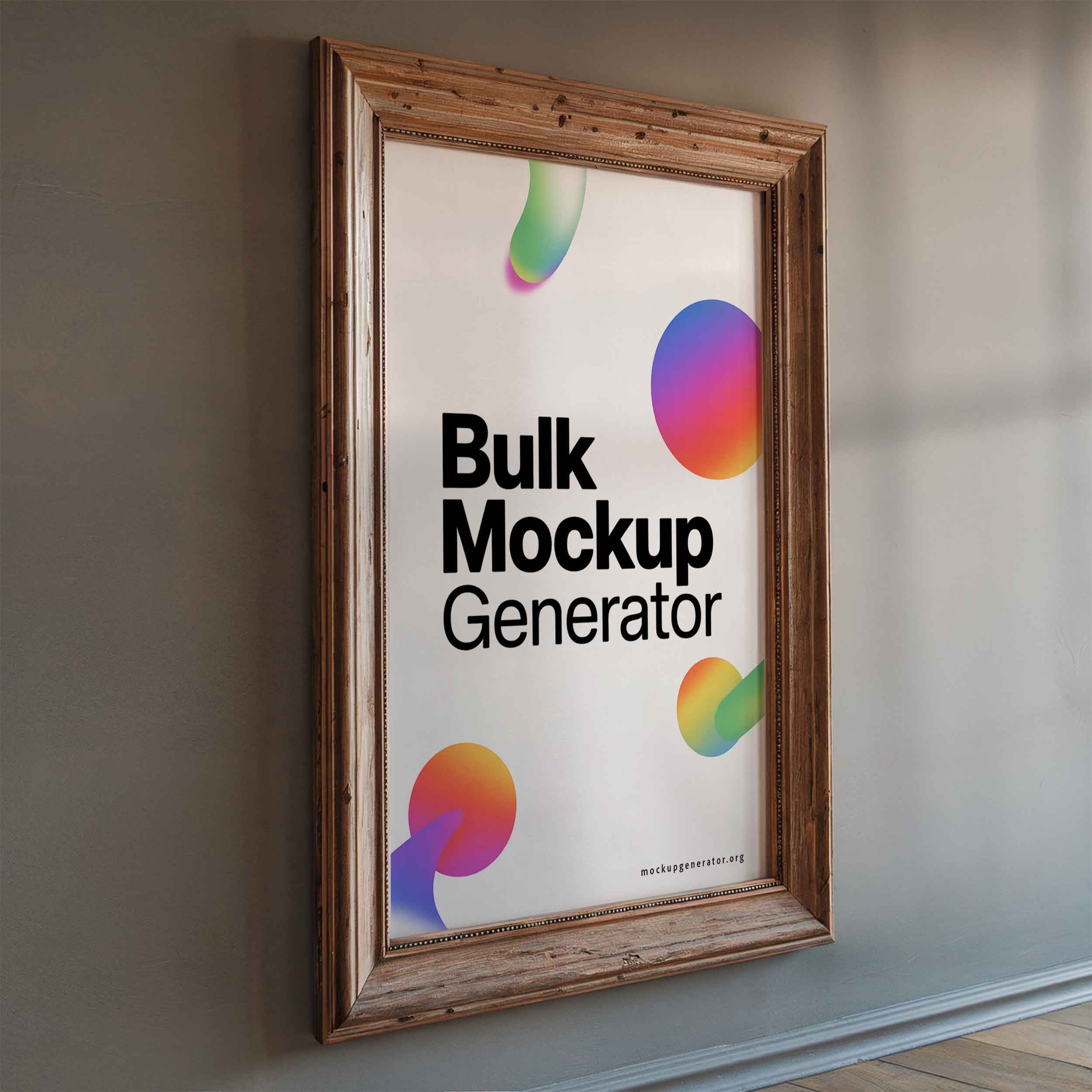 Large wooden poster frame