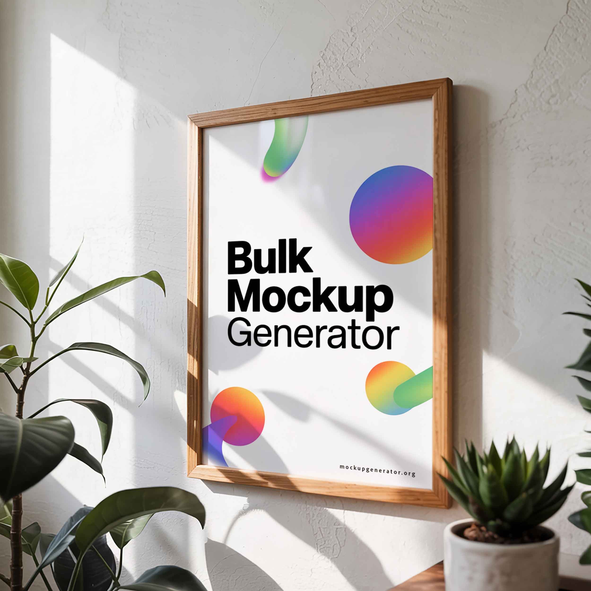 Hanging poster with greens