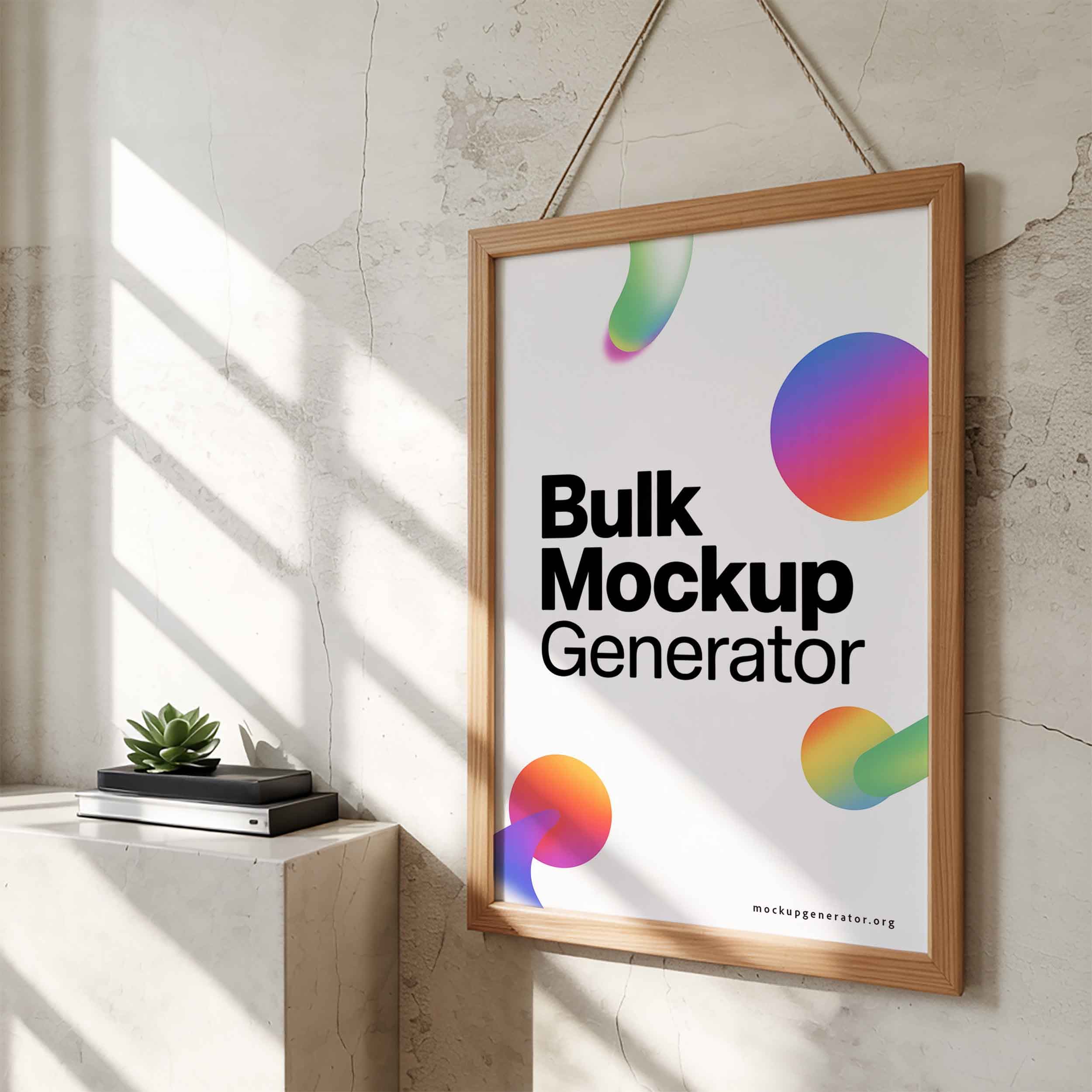 Poster hang with shadows