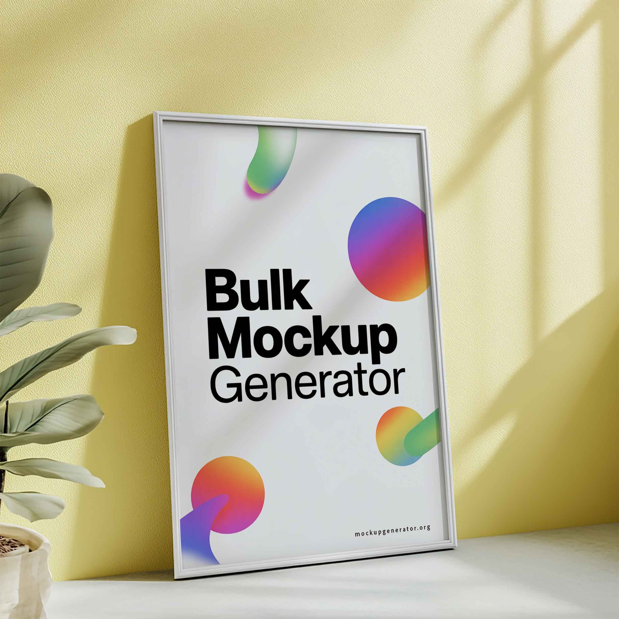 Poster frame with green wall