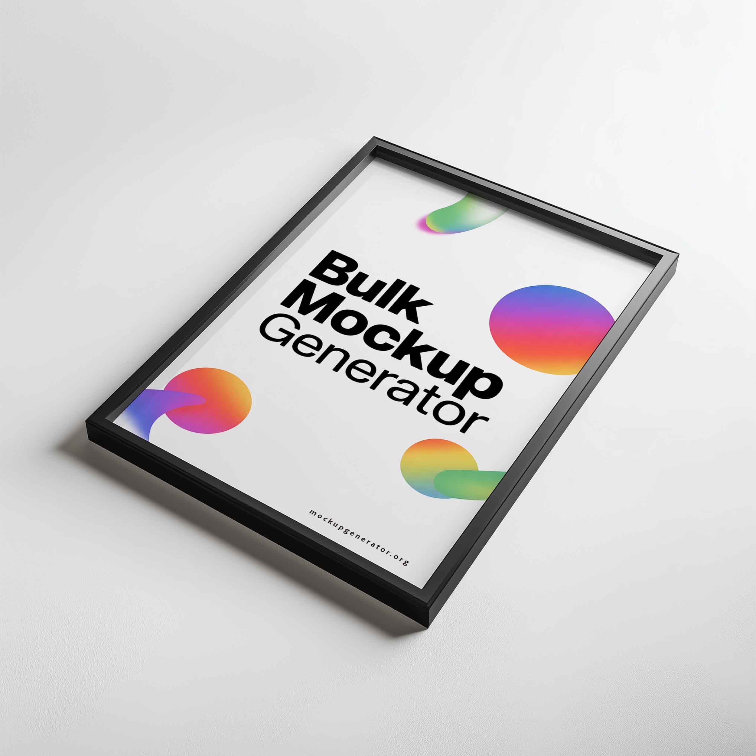 Simple poster frame from angle