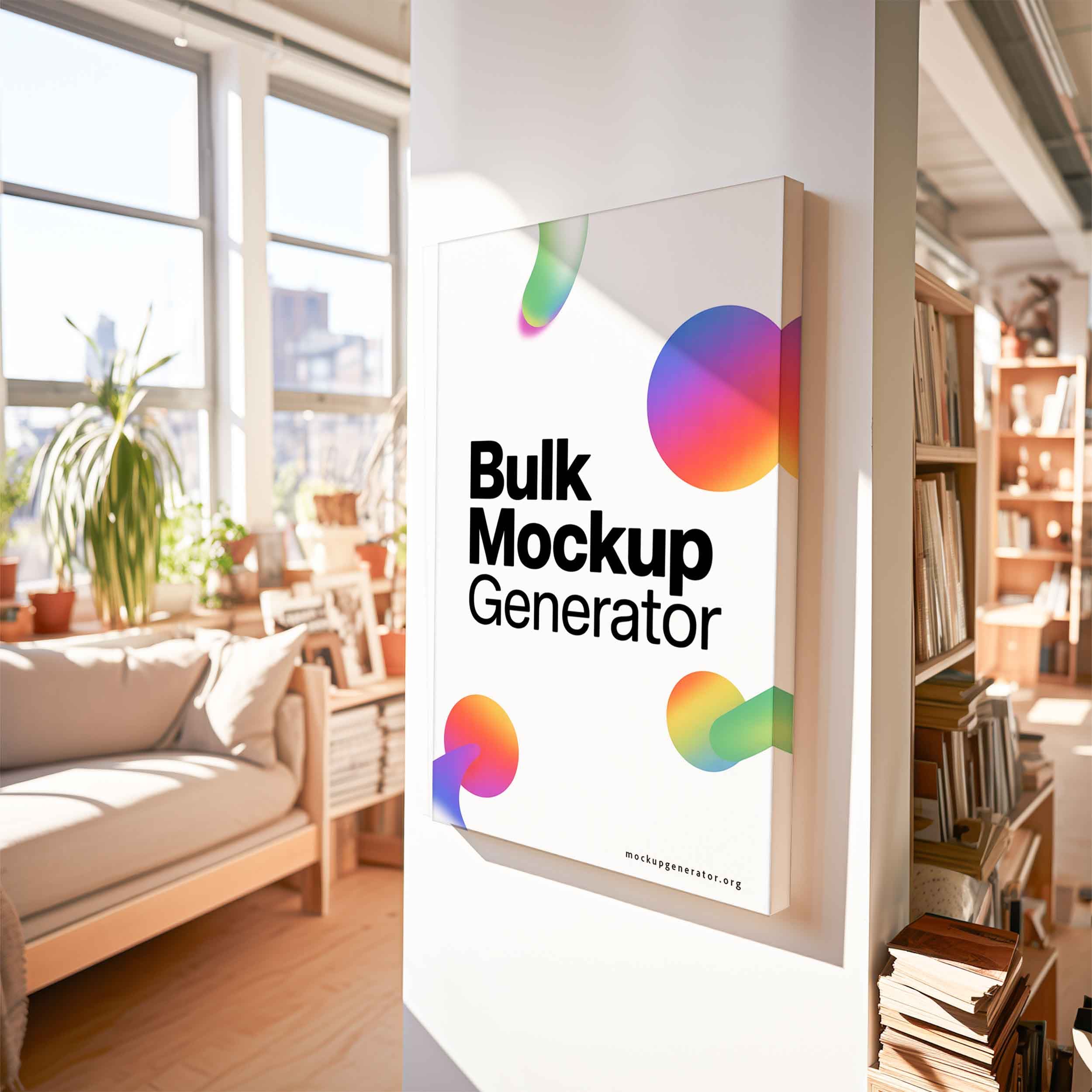 Canvas wall art in living room