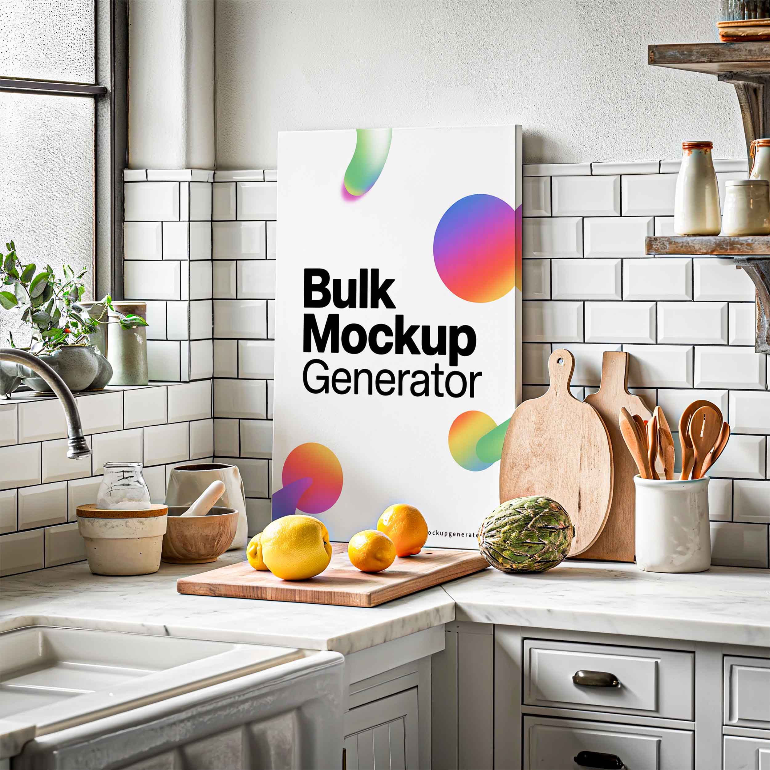 Canvas in modern kitchen