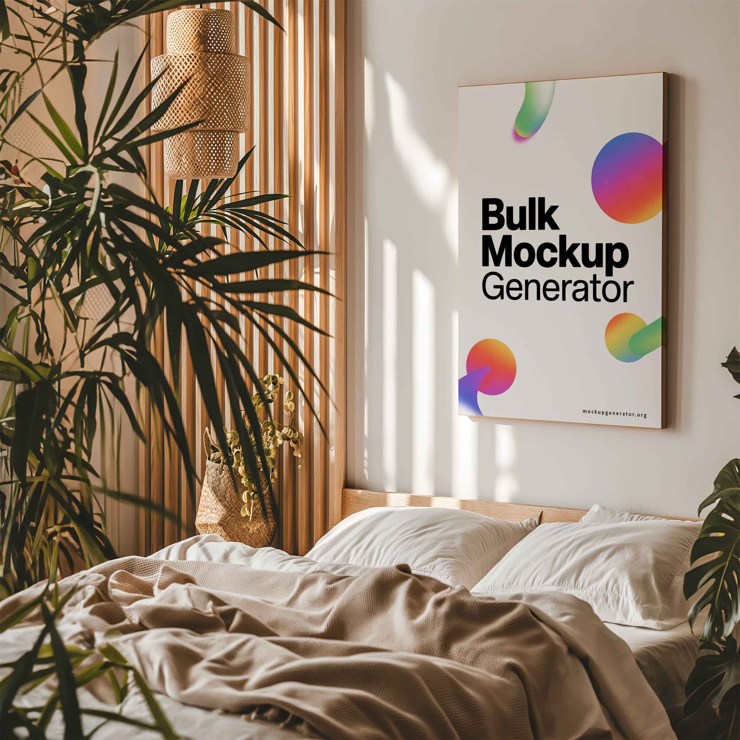 Canvas in modern bedroom