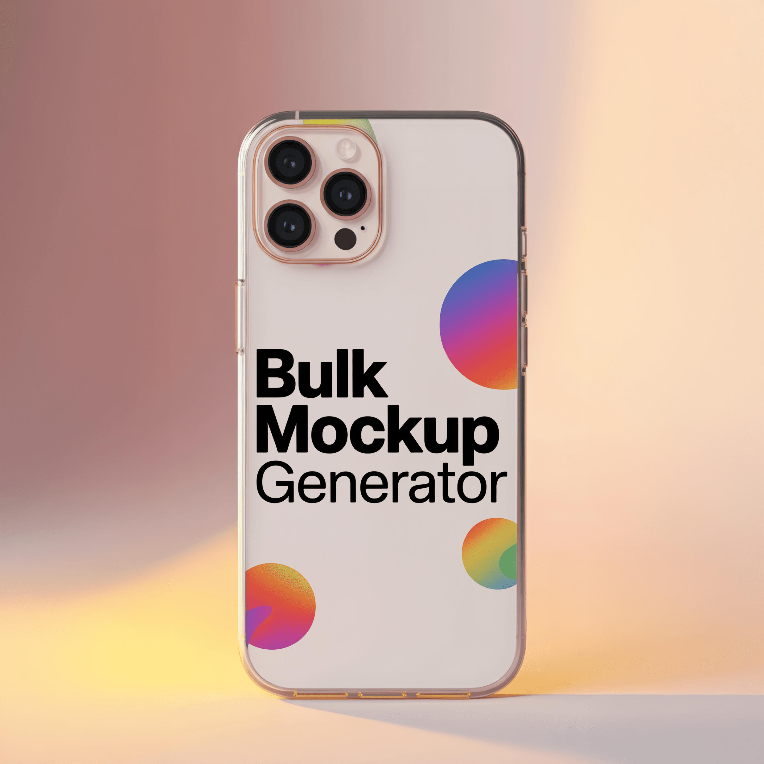 Apple iPhone case on colorful background