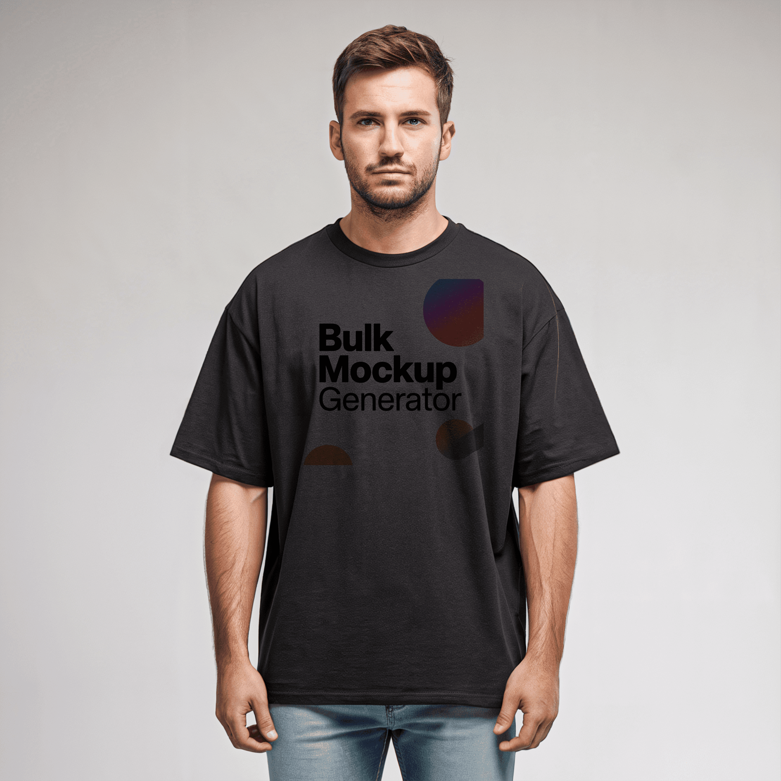 Classic men's t-shirt in photo studio