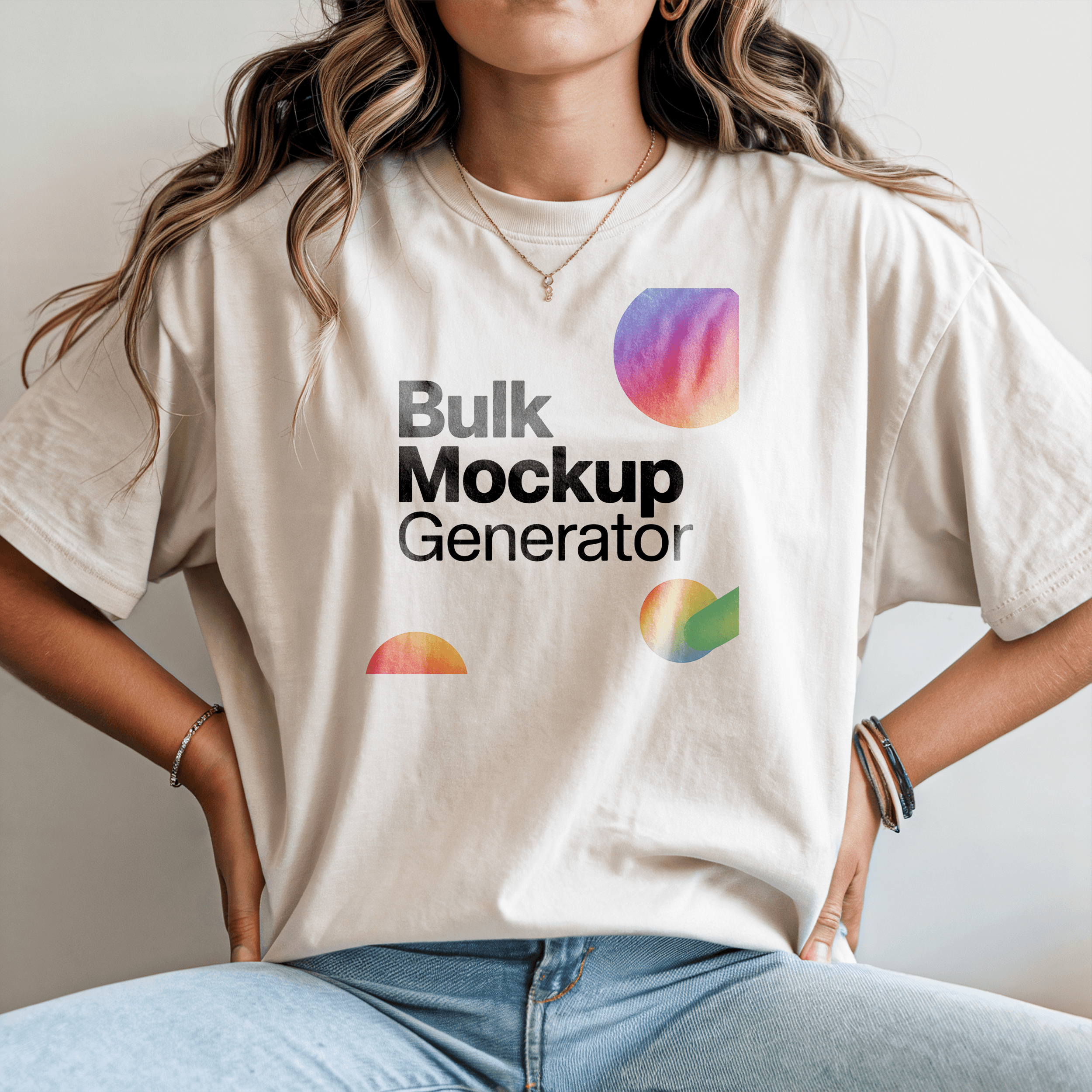 White t-shirt women's with light background