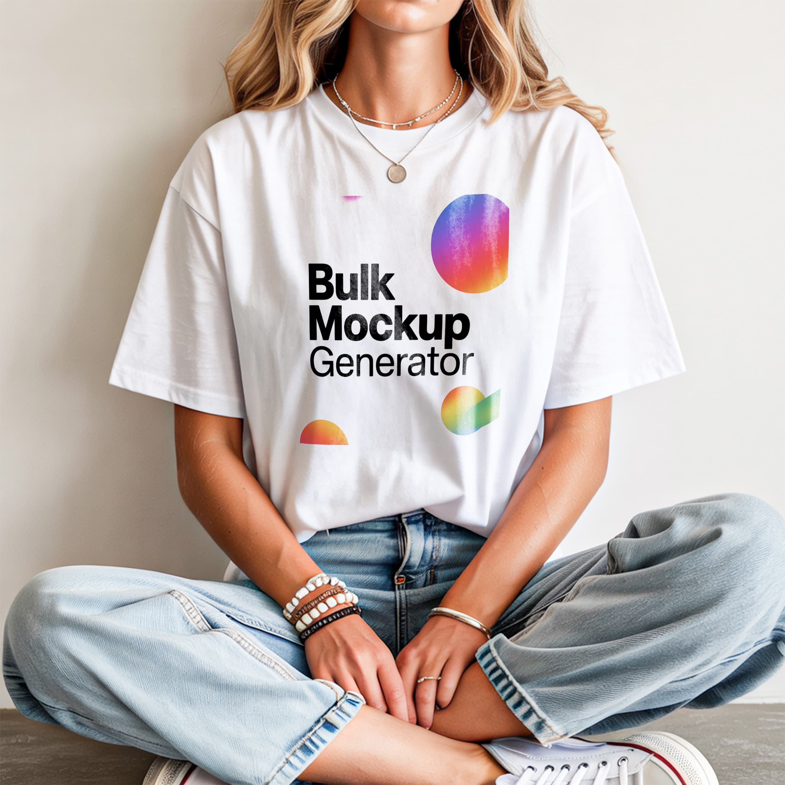 Relaxed Woman Wearing T-Shirt