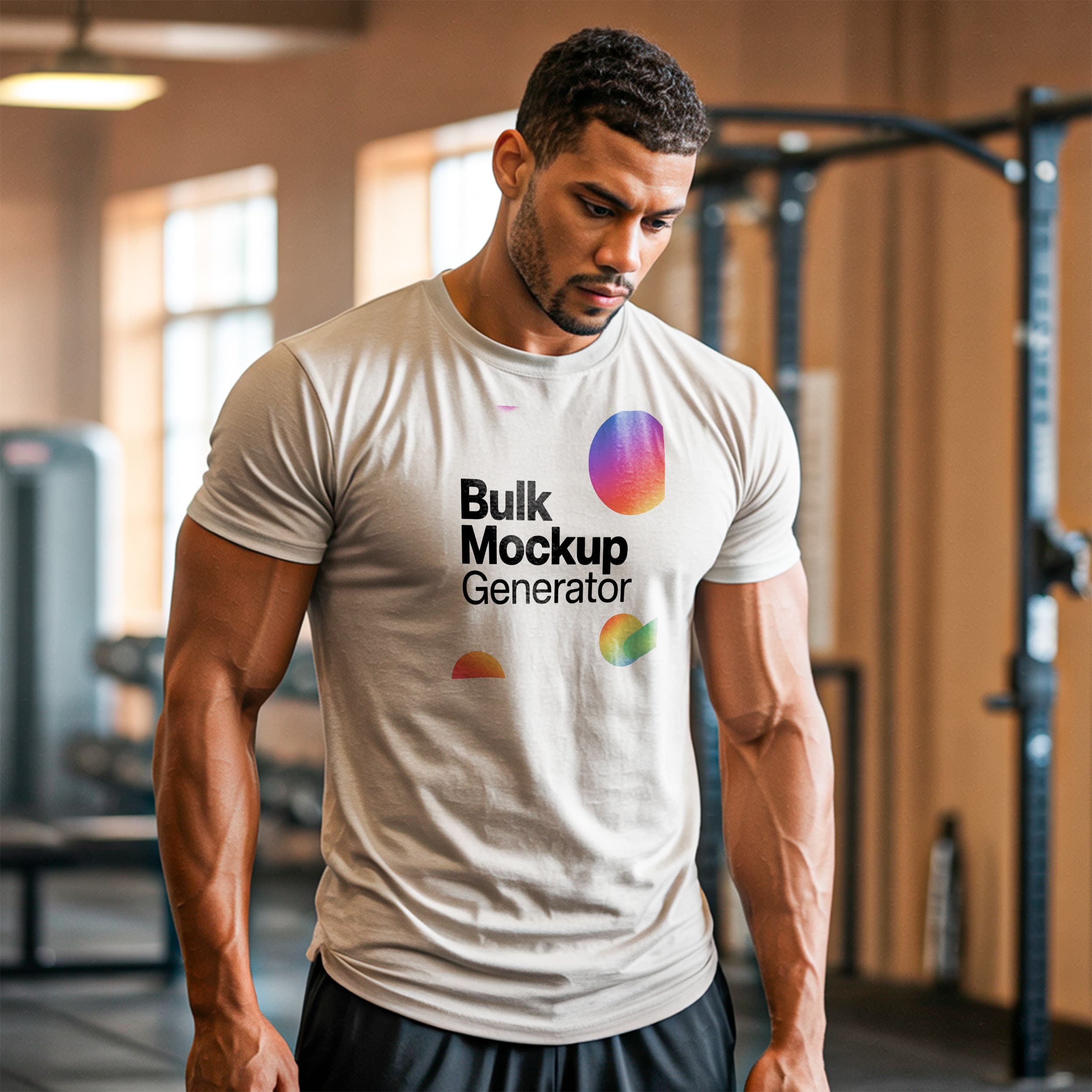 Gym Look T-Shirt on Fit Model