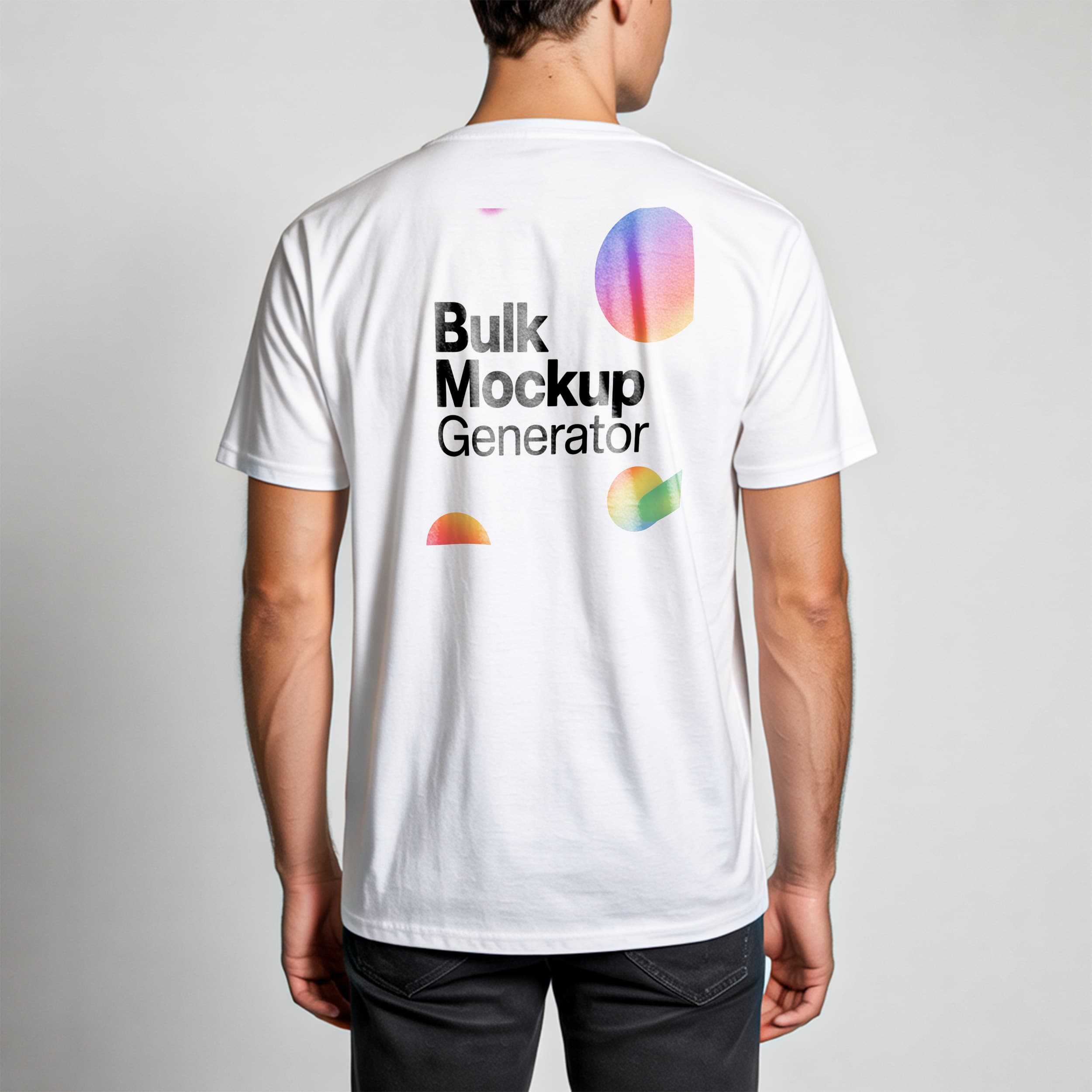 Back View of White T-Shirt