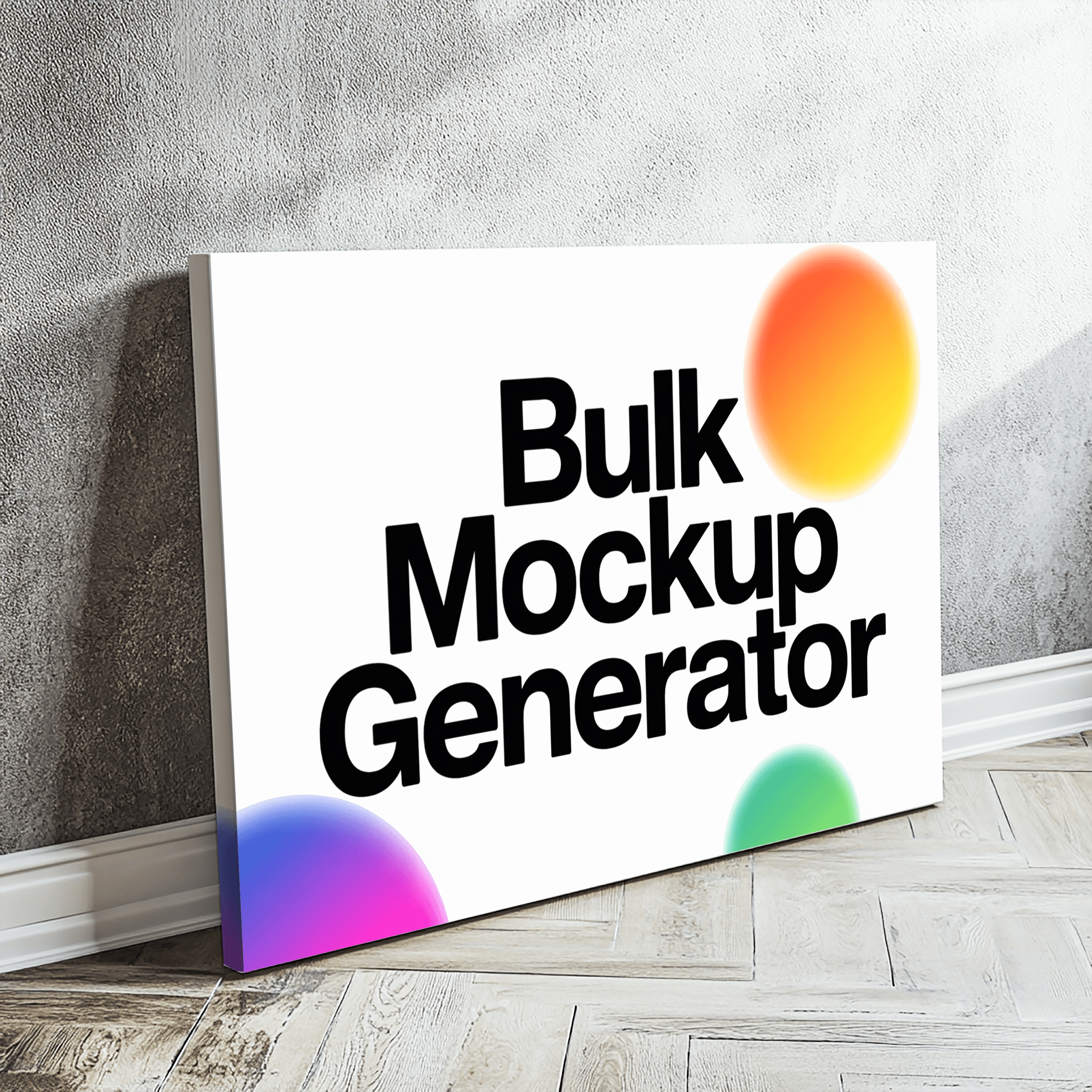 White Canvas Leaning Against Wall