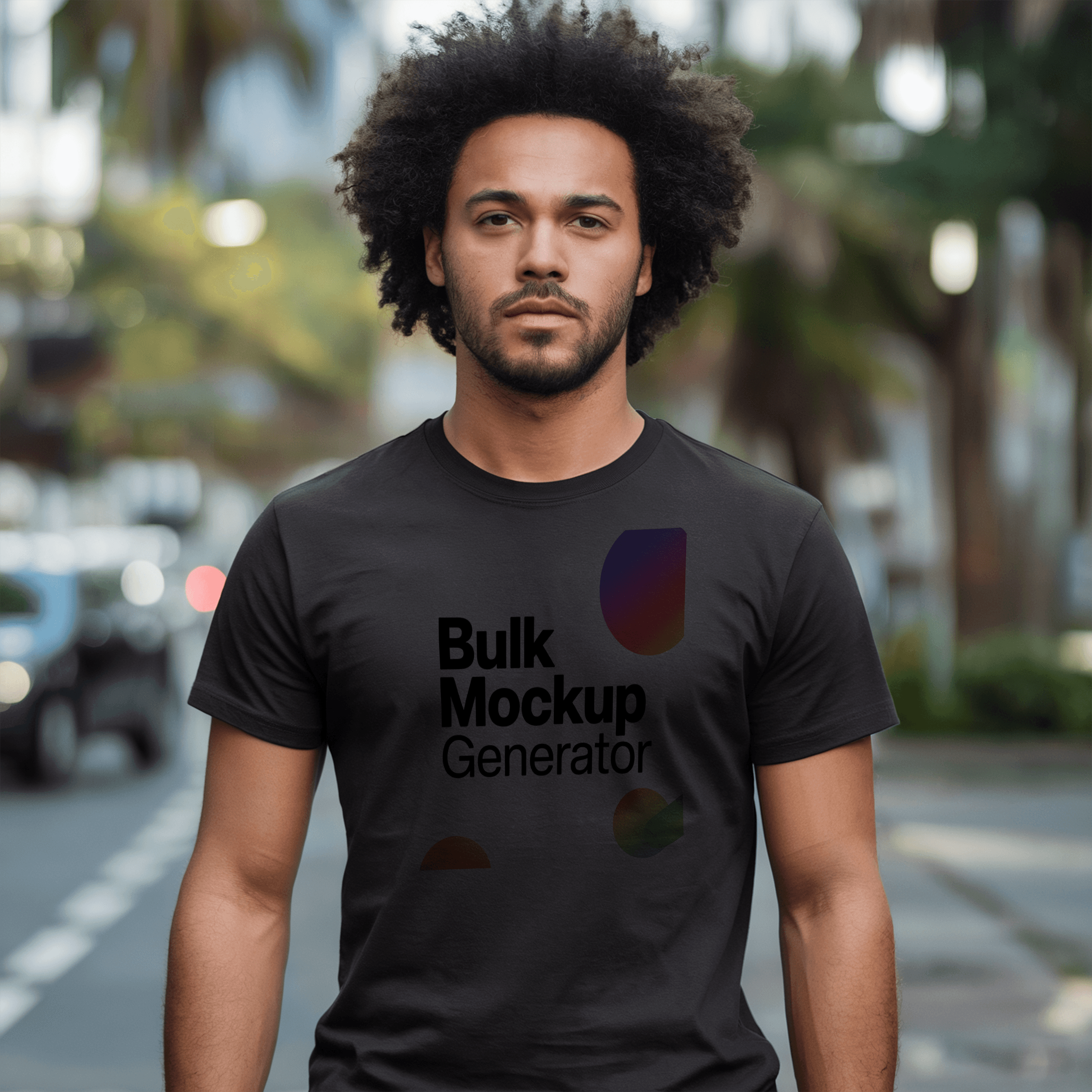 Men's black t-shirt